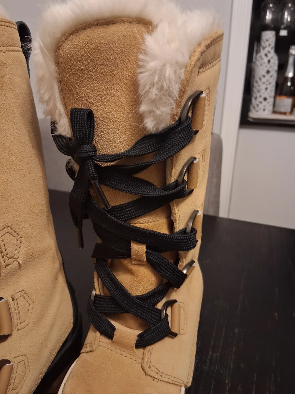 Sorel Women's Cream Faux Fur Lined Winter Boot